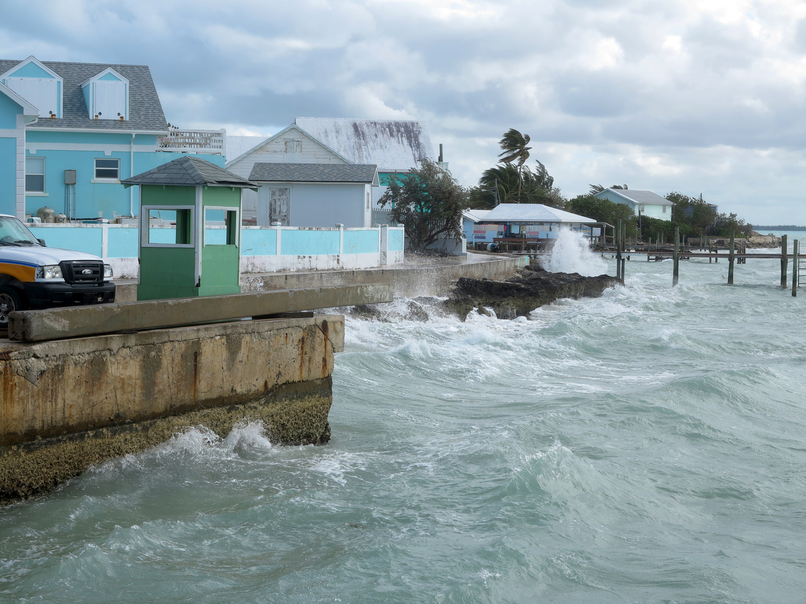 Windy day in Green Turtle Cay, Abaco, Bahamas