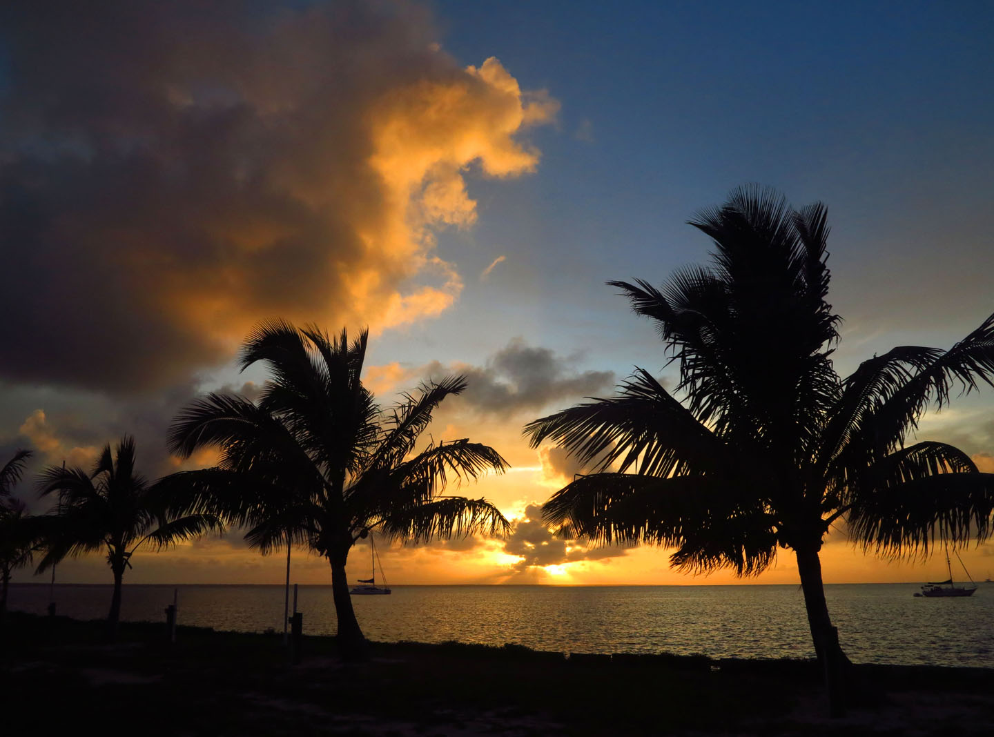 Sunset from Settlement Point, Green Turtle Cay, Bahamas.