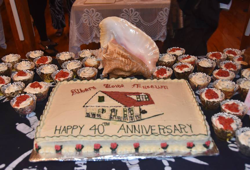 This cake, made by Melissa Albury of MoMo's Suga' Shack, is an exact replica of the cake served at the Museum's opening in 1976