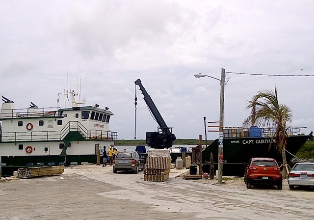 Seeing the Capt Gurth Dean unloading at Great Harbour Cay inspired author Fred Braman to give mailboat travel a try. 
